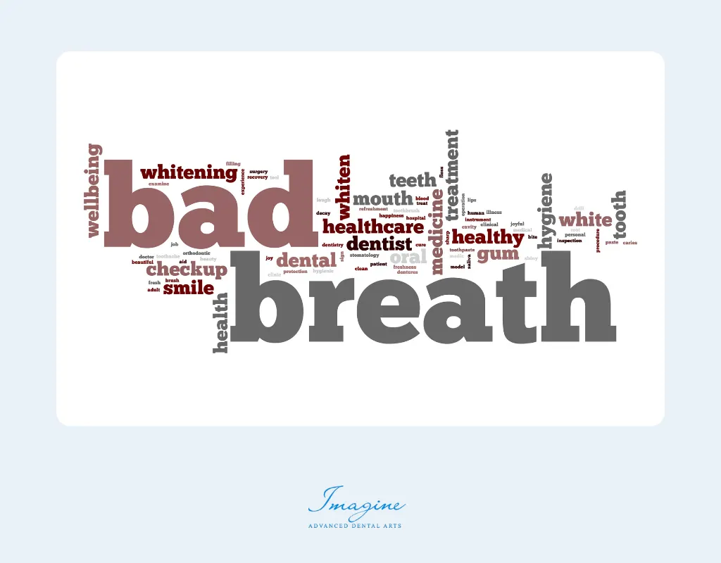 Oral bacteria and bad breath illustration