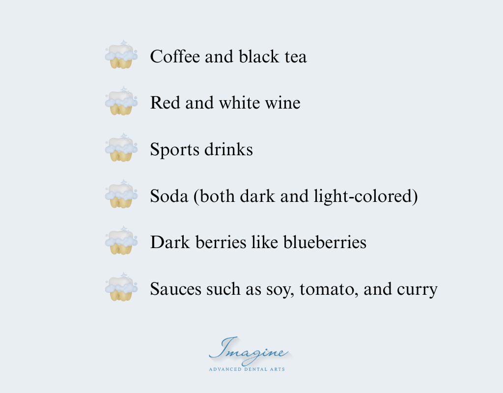 Foods and drinks that stain teeth
