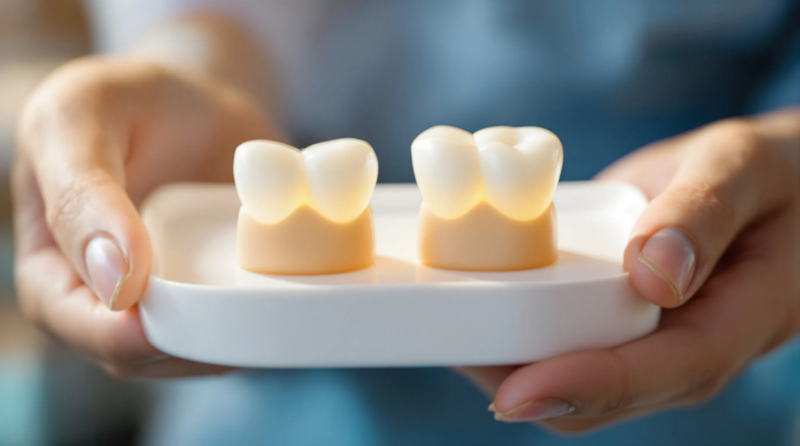 Zirconia crown compared to porcelain crown at Imagine Advanced Dental Arts Lawrenceville NJ