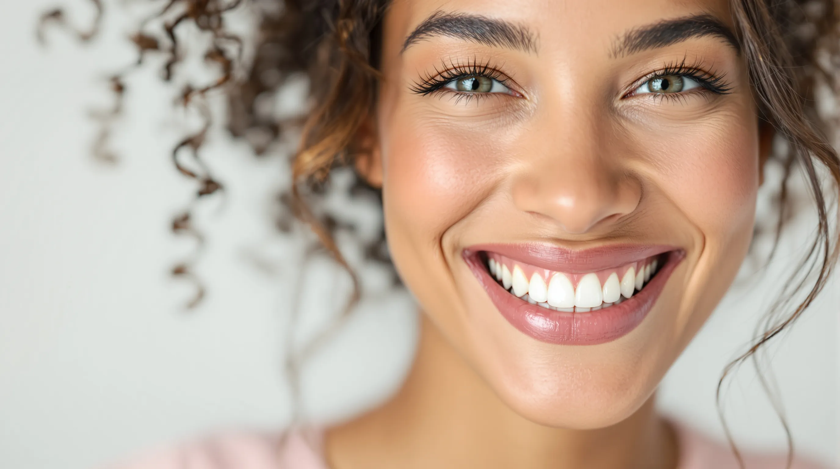 Adult patient smiling confidently after Six Month Smiles orthodontic treatment at Imagine Advanced Dental Arts, Lawrenceville NJ