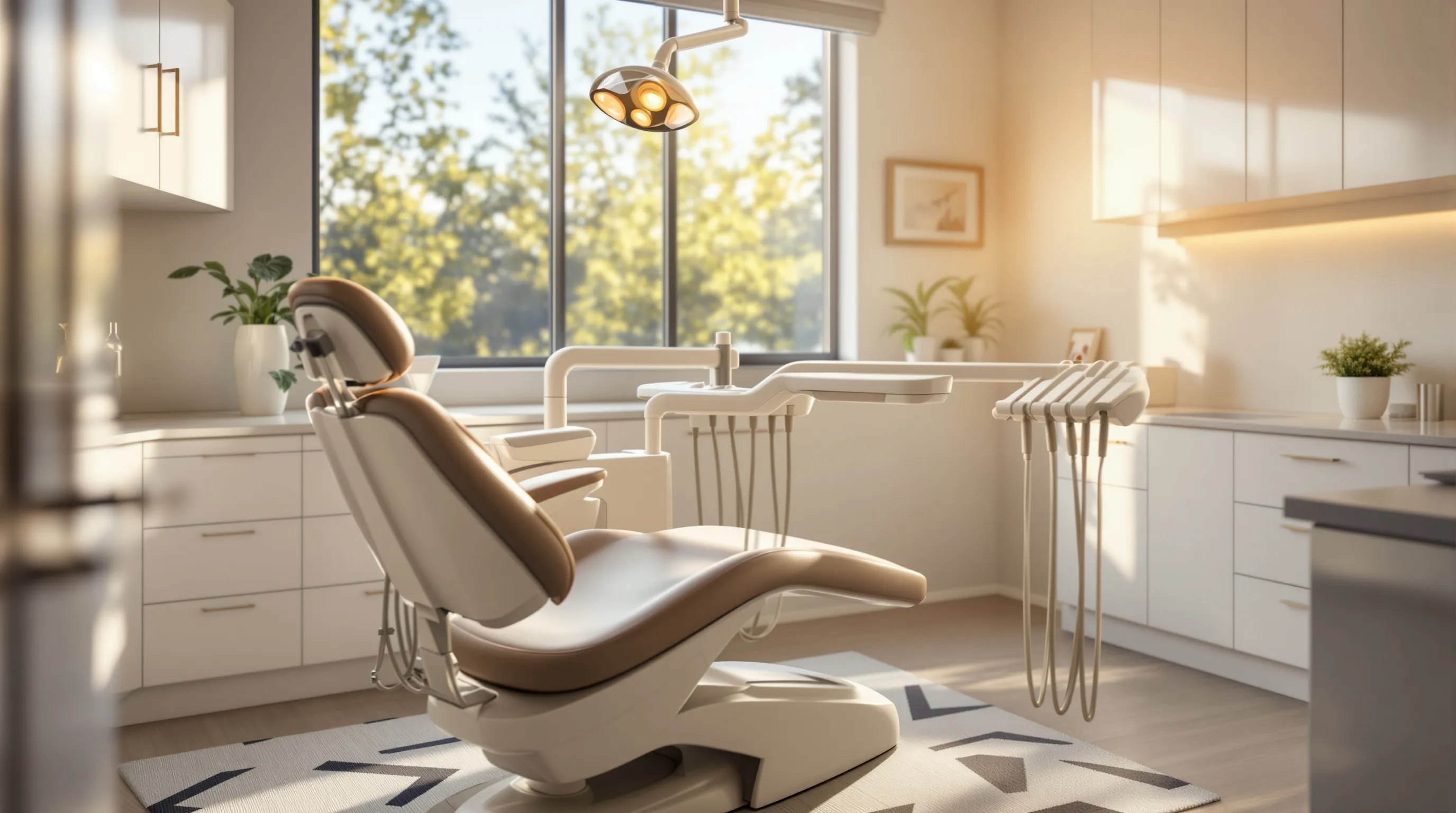 Dental patient and dentist reviewing cosmetic treatment options on a tablet during a consultation in a modern New Jersey dental office