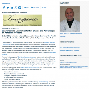 cosmetic dentist in Lawrenceville, porcelain veneers, teeth whitening, TMJ treatment, Dr. Schor